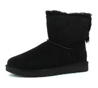 Bottes UGG Mini Bailey Bow II - Femme - Cuir - Noir - Haute - Plat - Adulte 36