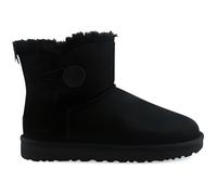 Bottes UGG W Mini Bailey Button 2 Noir - Femme - Peau de mouton double face 36