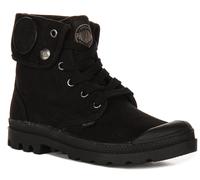Bottes Vegan Pour Femmes Palladium Baggy Non Lavées Découpées En Noir EU 36-42