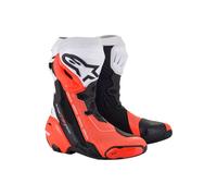 Bottes Vented Supertech R Alpinestars 12 Noir/Blanc/Rouge Fluo 2220121-124-47