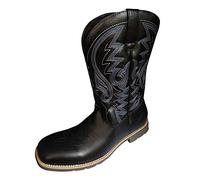Bottes vertes hautes pour femme - Bottes de cowboy pour femme - Bottes de cowboy pour femme - Bottes longues en caoutchouc - Bottes de pluie - Bottines mi-hautes - Large pied - Bottines en caoutchouc