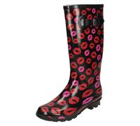 Spot On Fashion Bottes caoutchouc pour femmes X1R173 Imprimé lèvres