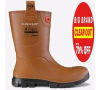 Bottes Wellington Pour Hommes Dunlop Purofort RigPRO Imperméables Marron