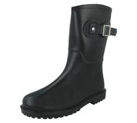 Bottes Wellington Spot On Mi-Mollet Pour Femme Noires, Fermeture Enfilée