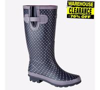 StormWells – Bottes Wellington – À pois – Pour femmes – Extra large – Marine