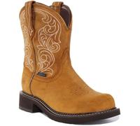 Bottes western Ariat Fatbaby Heritage en cuir imperméable pour femmes - Tan - Taille 41 37,5