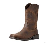 Ariat Bottes Western Rambler Patriot pour homme, Marron vieilli., 9 Wide