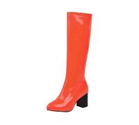Bottes western confortables et non abrasives pour femmes et belles en polyuréthane à bout épais, Orange, 41.5 EU