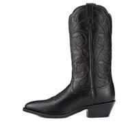 ARIAT Héritage Occidental Bout Rond Cuir Pleine Fleur Femmes Bottes Noir UK 3 -