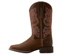 Bottes western femme Ariat Round Up Wide Square Toe StretchFit Marron 41