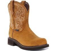 Bottes western Ariat Fatbaby Heritage en cuir imperméable pour femmes - Tan - Taille 41 37,5