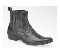 Bottes western pour homme Gringos en cuir noir avec lacets - Haute tige 40