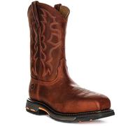 Bottes Western Pour Hommes Ariat Workhog À Embout Acier Large En Brun EU 41-46