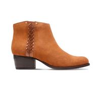 Bottes zippées en cuir marron Maypearl Fawn de Clarks pour femme