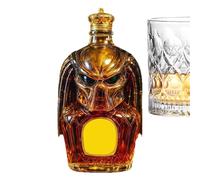 Bottiglia Di Whisky | 4,72 x 3,15 x 2,95 pollici Caraffa Alcool 300 ml | Coperchio Ermetico Design 3D Contenitore Vuoto per Bevute Cantina Vino Raduni | Esposizione Commerciale E Domestica