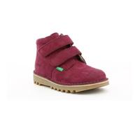 Bottillon en cuir mixte corail - Kickers - Neovelcro - Fermeture scratch - Confortable et stylé 36