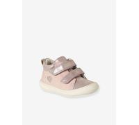Bottillons à scratchs cuir souple bébé premiers pas rose 23