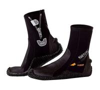 Seac Bottillons de plongée Basic HD – Néoprène 5 mm, zip, semelle semi-rigide vulcanisée – Noir XXL