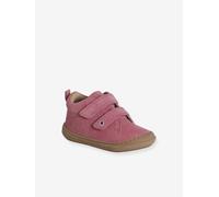 Bottillons bébé cuir souple velc bois de rose 21