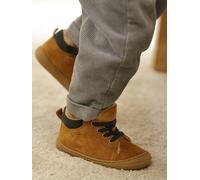 Bottillons lacés cuir souple bébé premiers pas camel 19