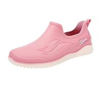 Bottine Caoutchouc Femme Bottes de Travail Imperméables Dessus Rond Chaussures Confortables légantes Cheville Antidérapant Rembourrage en EVA Confortable Jardin Bottines