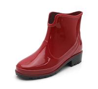Bottine Caoutchouc Femme Bottines d'hiver Chaussures de Sécurité Hommes Femmes Pluie Imperméables Doublure en Tissu Doublées Chaudes pour Homme Bottes Courtes