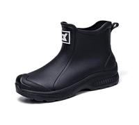 Bottine Caoutchouc Femme Bottines d'hiver de Sécurité Antidérapant Bottes en Unisexes Courtes Tendance au Travail Formateurs Doublées Chaudes pour Homme Protective Footwear Dull