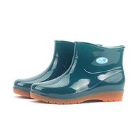 Bottine Caoutchouc Femme Rain Boot Légère Bottes Chaussures de Sécurité Hommes Femmes Imperméables légantes tanche Extérieur Rembourrage en EVA Protective Footwear Dull
