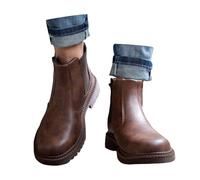 Bottine Chaussure Anti Pluie Bottes De Sécurité pour Homme Et Femme Confortable Slip on en Faux Cuir Bout Acier Chelsea Safety Chaussures Chic Hiver