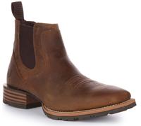 Ariat Bottes western Hybrid Low Boy cuir pleine fleur pour hommes Marron Taille 47 44,5