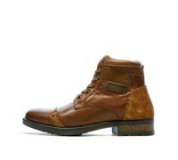 Bottine Cuir Redskins Nitro 2 - Homme - Lacets - Plat - Cognac - Blanc 40