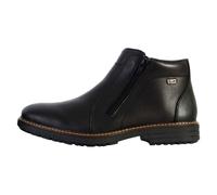 Rieker 33160-00 Bottes imperméables en cuir noir avec double fermeture éclair pour homme, Noir , 41 EU