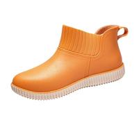 Bottine de Sécurité Homme Femme Extérieur Imperméable l'eau Bottines Antidérapant Bottes en Caoutchouc Unisexes Courtes Légère Pluie Rembourrage EVA Chaussures Travail pour
