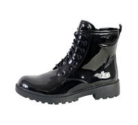Bottine Enfant - Geox - Casey J9420G - Noir - Cuir verni - Lacets 38