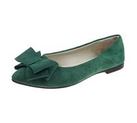 Bottine Femme Basket Femme Confortable Women's Flat Shoes Spring Summer and Autumn Lightweight Suede Pointed Shallow Mouth Soft Bottom Bow Single Shoes Daily Dating Commuting Vert 35