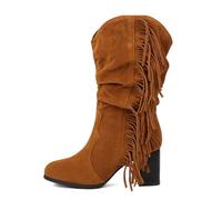 Bottine Femme Chaussure Femme Confortable Chaussures Pieds Larges Bottes Cuissardes Bottines Fourrées Hiver Cowboy Botte Haute Plates Fourrée Boots Cuir Cavalieres Equitation Bottine Talon,43