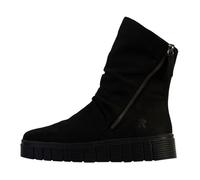 Bottine Femme Cuir Rieker Durango - Talon Plat - Fermeture Zip - Noir 36