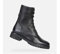 Bottine Femme - Geox HoAra Tumb.Lea - Cuir Noir - Lacets - Confortable 40