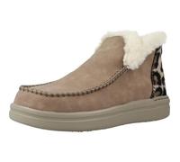 Bottine femme Hey Dude 130033 blanc - boots avec semelle intérieure en gomme et doublure en peau de mouton 40