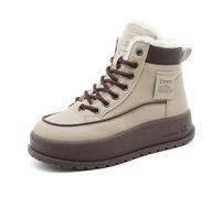 Bottine Femme Plateforme Confort Chic Bottines Femme Cuir de Neige Basket Montante Boots Fourrées Sport Décontracté Bottes Chaudes Chaussures Hiver Botte Confortable Chaussure Bottines Chic et Élégant