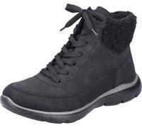 Bottine femme Rieker Boot fermeture éclair laçage chaud doublé M5011, Taille:37 EU, Couleur:Noir