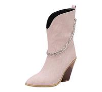 Bottine Femme Talon Bottines Femme Pieds Larges Décontracté Et Élégant Anti-Dérapantes Imperméable Bottine A Lacet Légère Extérieur Boots Slip Bottines Remonte
