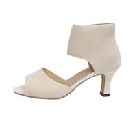 Bottine Hiver Sandales d'été pour femmes, chaussures confortables pour hallux valgus, élégantes pour l'été, pour pieds nus, sandales et claquettes Sandales Habillées Noires Pour Femmes (Beige, 40)