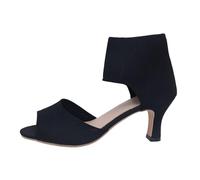 Bottine Hiver Sandales d'été pour femmes, chaussures confortables pour hallux valgus, élégantes pour l'été, pour pieds nus, sandales et claquettes Sandales Habillées Noires Pour Femmes (Black, 40)