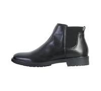 Bottine Homme Geox Kapsian - Cuir Noir - Talon Plat - Fermeture Élastique 40