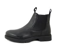 Bottine homme LUMBERJACK en cuir noir à élastique 45