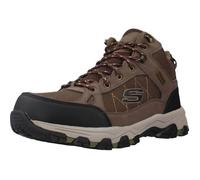 Skechers Selmen Melano Bottes de randonnée pour homme, Maille synthétique en cuir chocolat, 42 EU