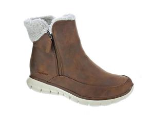 Bottine - Skechers - Synergy - Femme - Marron - Cuir 40