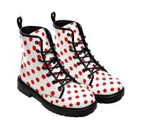 Bottines À Lacets Imprimées Pour Femme Plates Multicolores Courtes De Style Combat Avec Plateforme Cuir Léger À Blocs De Couleurs À Porter Avec Jeans Robes Jupes Pour Voyages Fêtes Et Halloween