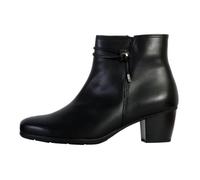 Bottines à Talon Cuir Gabor Nappa Roma - Noir - Lacets - Large - Femme 38